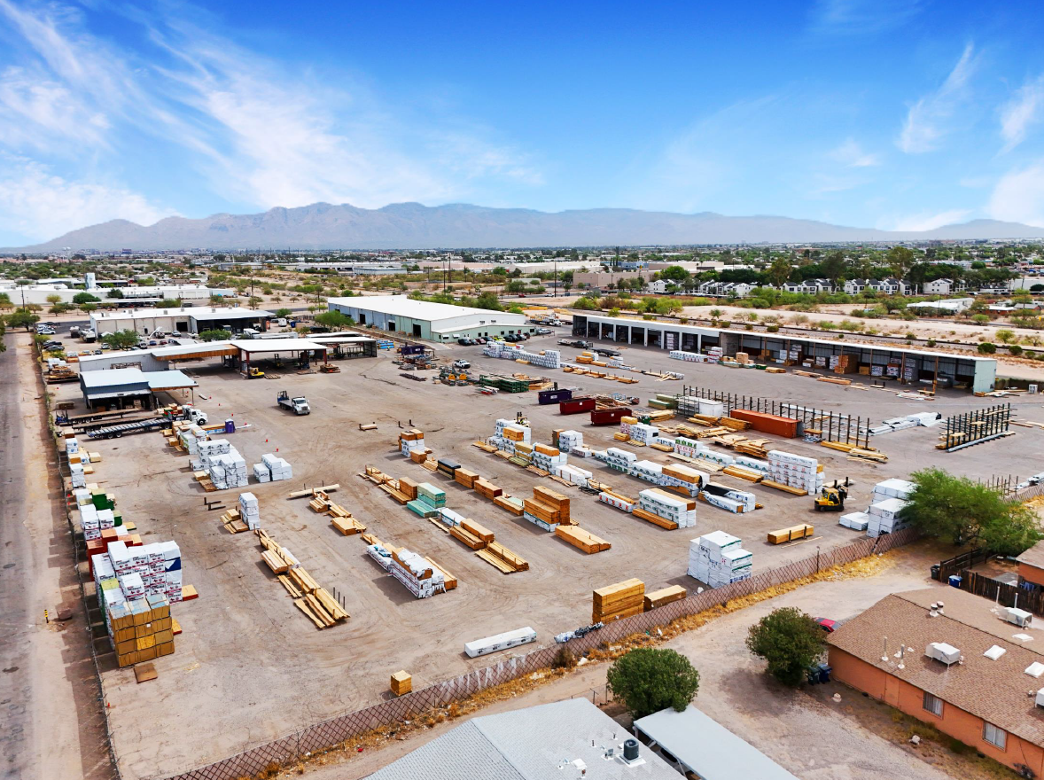 Industrial outdoor storage yard in Tucson, Arizona